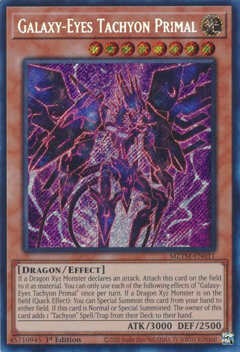 Galaxy-Eyes Tachyon Primal [MZTM-EN011] Secret Rare | Card Merchant Takapuna