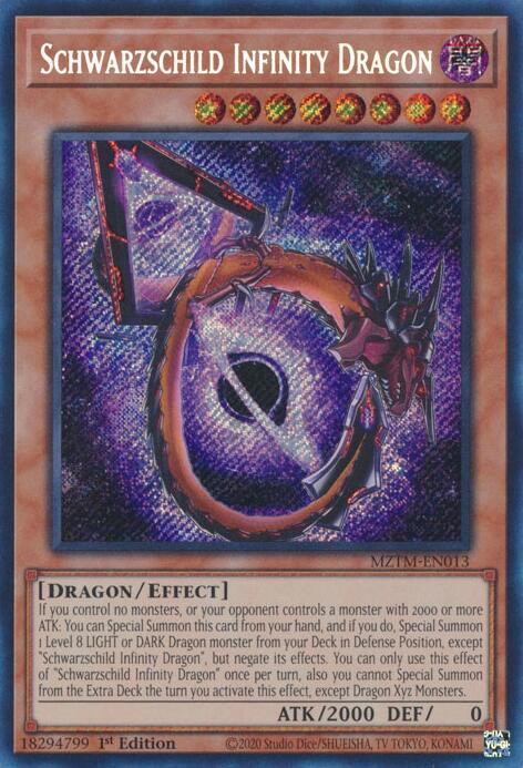 Schwarzschild Infinity Dragon [MZTM-EN013] Secret Rare | Card Merchant Takapuna