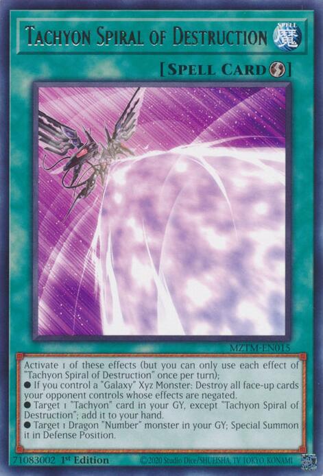 Tachyon Spiral of Destruction [MZTM-EN015] Rare | Card Merchant Takapuna
