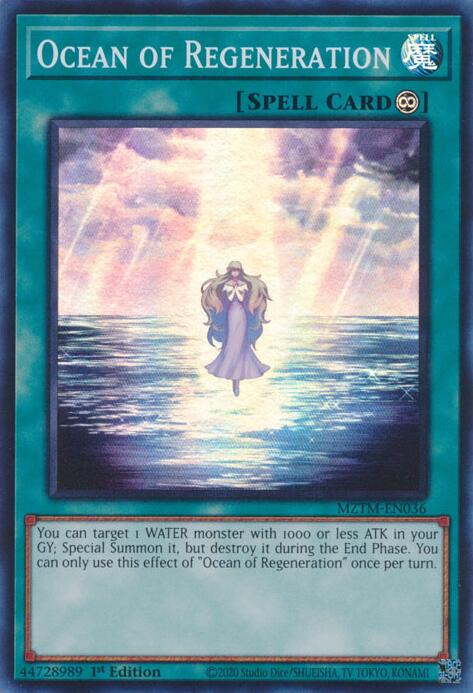Ocean of Regeneration [MZTM-EN036] Super Rare | Card Merchant Takapuna