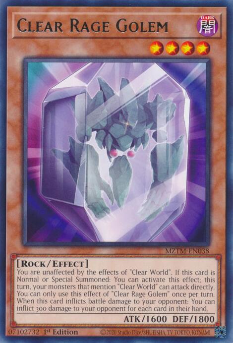 Clear Rage Golem [MZTM-EN038] Rare | Card Merchant Takapuna
