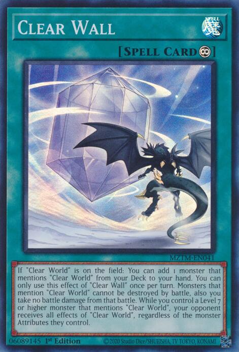 Clear Wall [MZTM-EN041] Super Rare | Card Merchant Takapuna