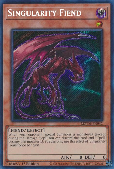 Singularity Fiend [MZTM-EN042] Secret Rare | Card Merchant Takapuna