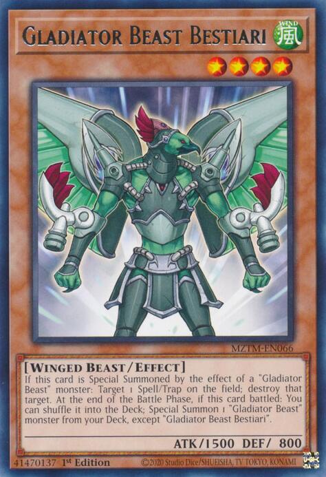Gladiator Beast Bestiari [MZTM-EN066] Rare | Card Merchant Takapuna