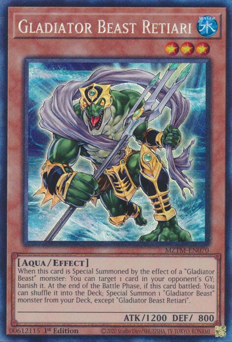 Gladiator Beast Retiari (Collector's Rare) [MZTM-EN070] Collector's Rare | Card Merchant Takapuna