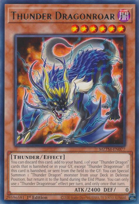 Thunder Dragonroar [MZTM-EN077] Rare | Card Merchant Takapuna