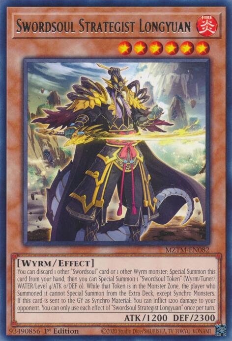 Swordsoul Strategist Longyuan [MZTM-EN082] Rare | Card Merchant Takapuna