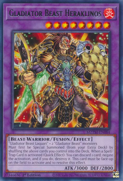 Gladiator Beast Heraklinos [MZTM-EN084] Rare | Card Merchant Takapuna