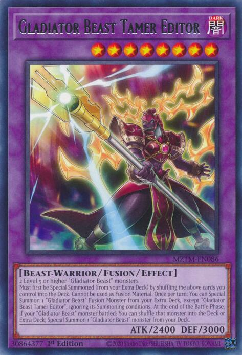Gladiator Beast Tamer Editor [MZTM-EN086] Rare | Card Merchant Takapuna