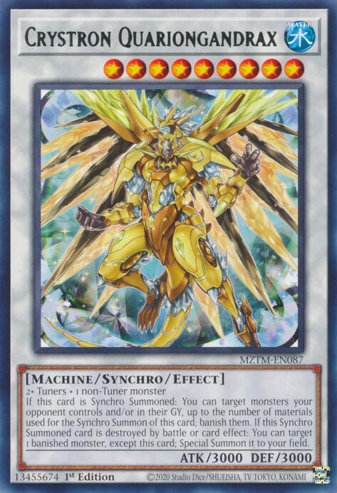 Crystron Quariongandrax [MZTM-EN087] Rare | Card Merchant Takapuna