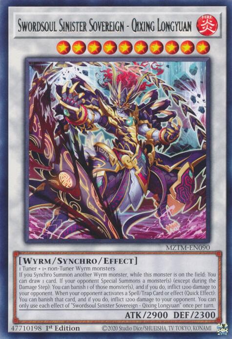 Swordsoul Sinister Sovereign - Qixing Longyuan [MZTM-EN090] Rare | Card Merchant Takapuna