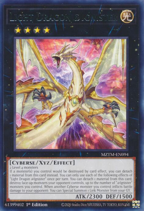 Light Dragon @Ignister [MZTM-EN094] Rare | Card Merchant Takapuna