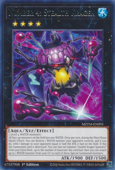 Number 4: Stealth Kragen [MZTM-EN095] Rare | Card Merchant Takapuna