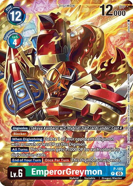 EmperorGreymon [P-185] (BT-21: Illustration Celebration Pack) [World Convergence] | Card Merchant Takapuna