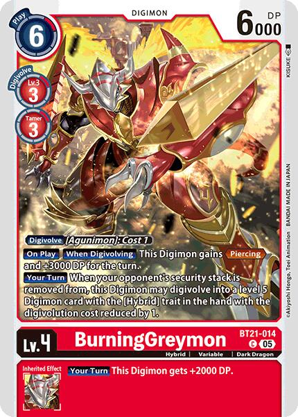 BurningGreymon [BT21-014] [World Convergence] | Card Merchant Takapuna