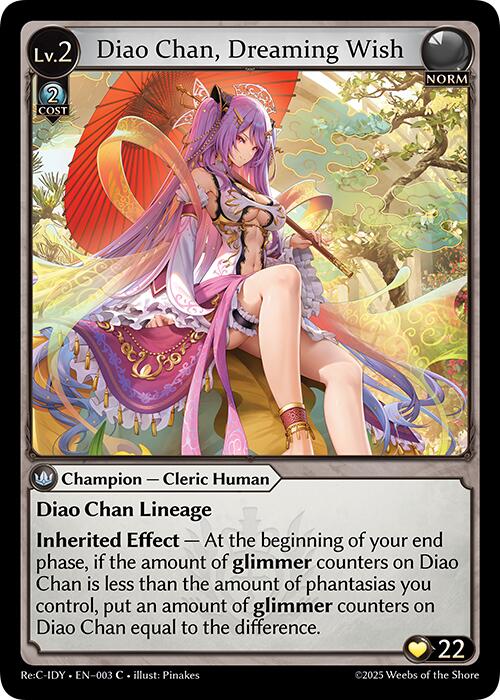 Diao Chan, Dreaming Wish (003) [Diao Chan Re: Collection, Idyll Corsage] | Card Merchant Takapuna