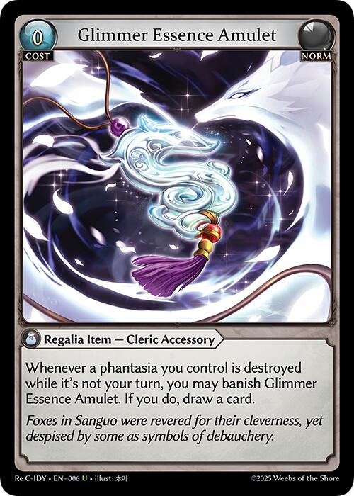 Glimmer Essence Amulet (006) [Diao Chan Re: Collection, Idyll Corsage] | Card Merchant Takapuna
