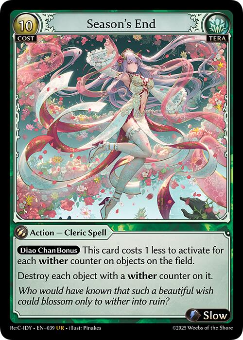 Season's End (CSR) (039) [Diao Chan Re: Collection, Idyll Corsage] | Card Merchant Takapuna