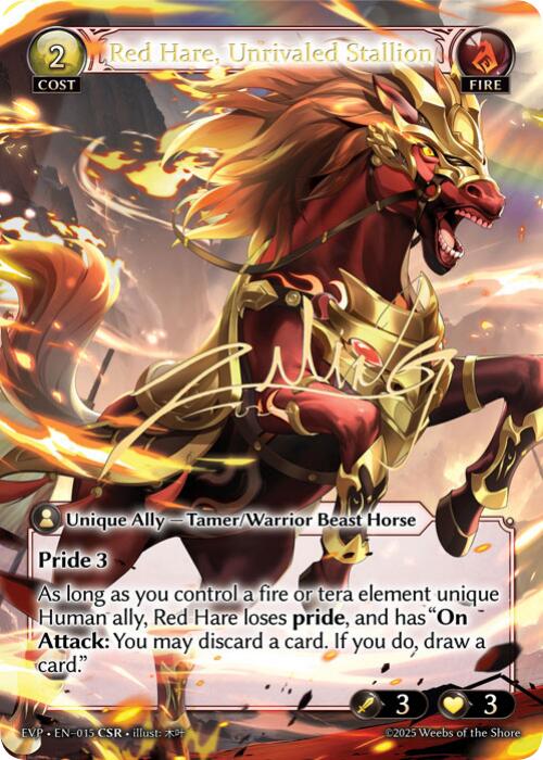 Red Hare, Unrivaled Stallion (015) [Abyssal Heaven Event Pack] | Card Merchant Takapuna