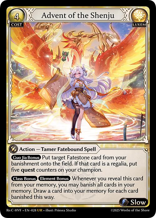 Advent of the Shenju (028) [Guo Jia Re: Collection, Heaven's Favored] | Card Merchant Takapuna