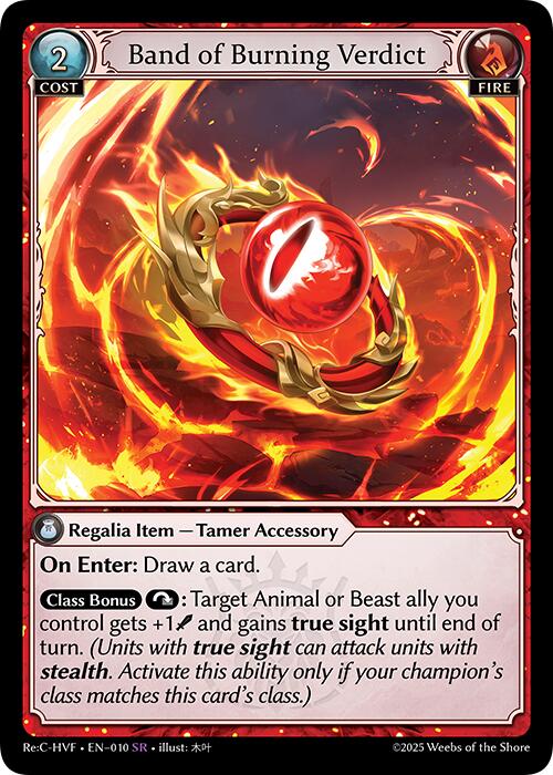 Band of Burning Verdict (010) [Guo Jia Re: Collection, Heaven's Favored] | Card Merchant Takapuna