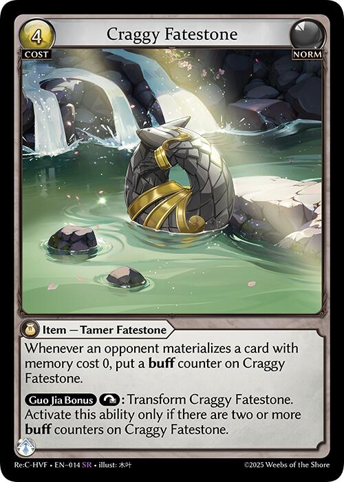 Craggy Fatestone (014) [Guo Jia Re: Collection, Heaven's Favored] | Card Merchant Takapuna