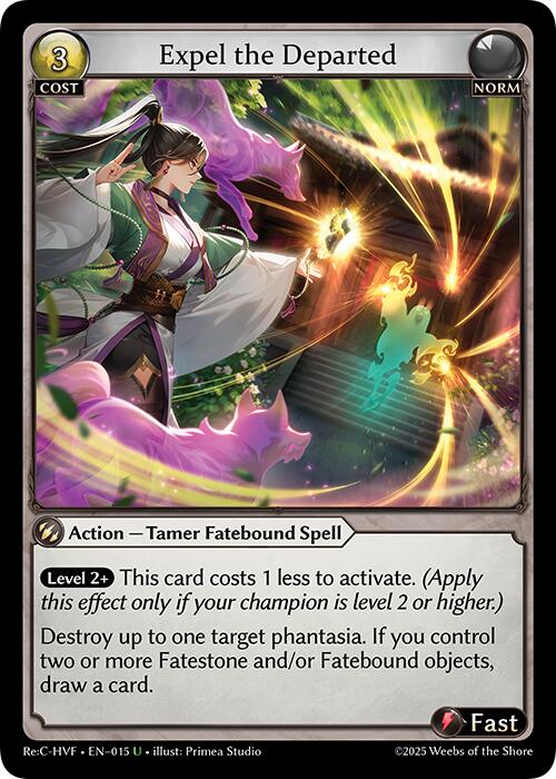 Expel the Departed (015) [Guo Jia Re: Collection, Heaven's Favored] | Card Merchant Takapuna
