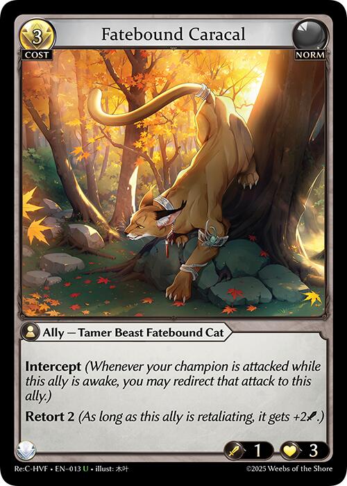 Fatebound Caracal (013) [Guo Jia Re: Collection, Heaven's Favored] | Card Merchant Takapuna