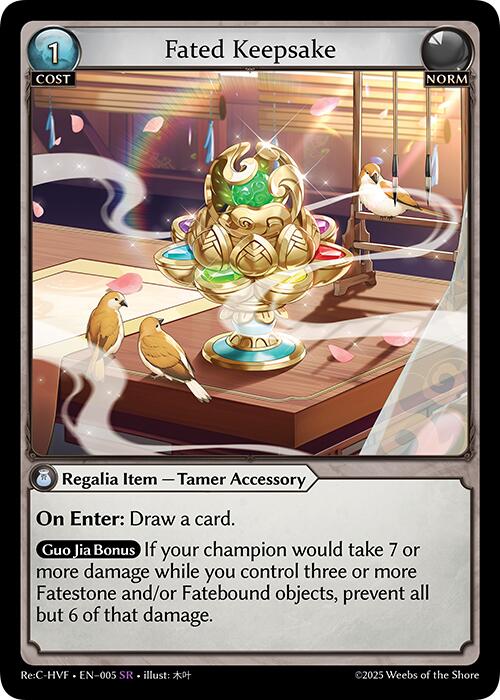 Fated Keepsake (005) [Guo Jia Re: Collection, Heaven's Favored] | Card Merchant Takapuna