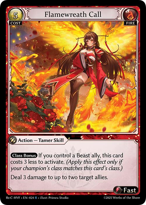 Flamewreath Call (024) [Guo Jia Re: Collection, Heaven's Favored] | Card Merchant Takapuna