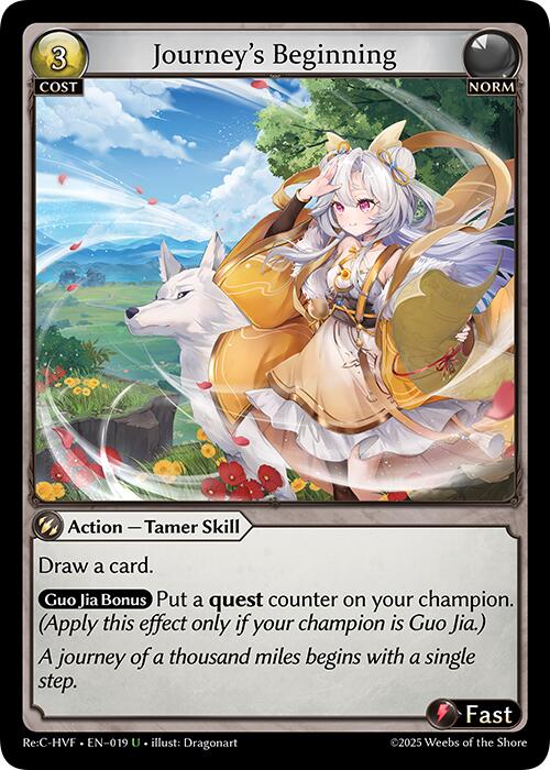Journey's Beginning (019) [Guo Jia Re: Collection, Heaven's Favored] | Card Merchant Takapuna