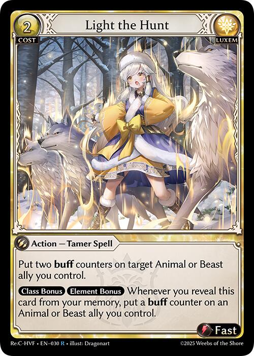 Light the Hunt (030) [Guo Jia Re: Collection, Heaven's Favored] | Card Merchant Takapuna