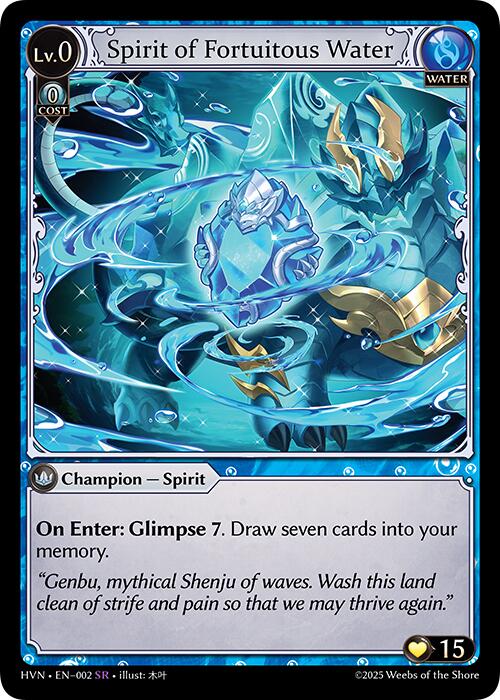 Spirit of Fortuitous Water (002) [Abyssal Heaven] | Card Merchant Takapuna