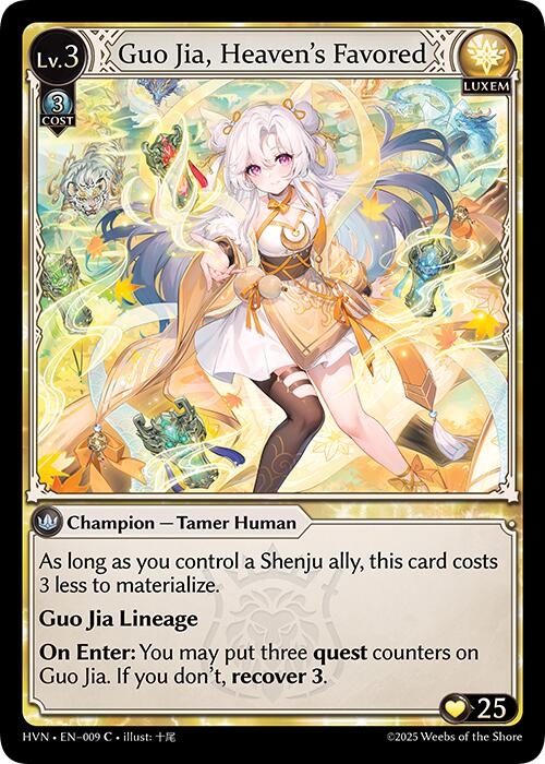 Guo Jia, Heaven's Favored (009) [Abyssal Heaven] | Card Merchant Takapuna