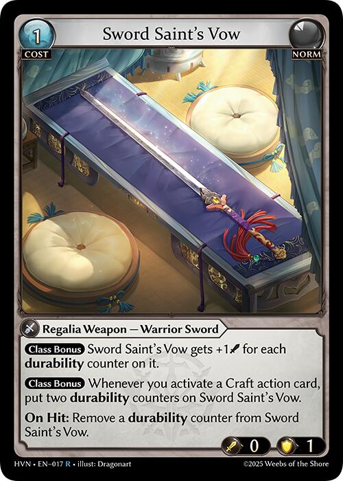 Sword Saint's Vow (017) [Abyssal Heaven] | Card Merchant Takapuna