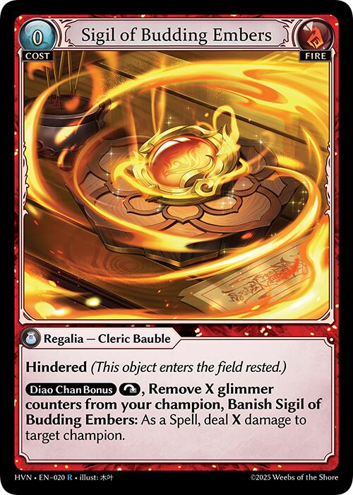Sigil of Budding Embers (020) [Abyssal Heaven] | Card Merchant Takapuna