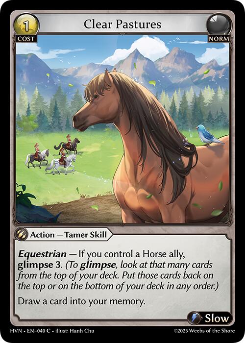 Clear Pastures (040) [Abyssal Heaven] | Card Merchant Takapuna
