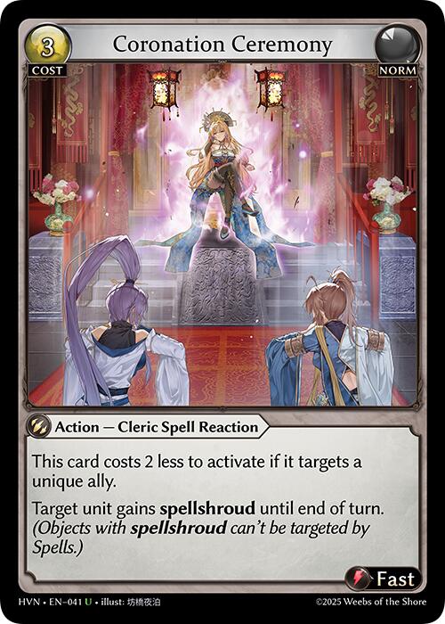 Coronation Ceremony (041) [Abyssal Heaven] | Card Merchant Takapuna