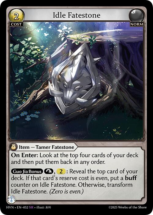 Idle Fatestone // Bolstered Boar (052) [Abyssal Heaven] | Card Merchant Takapuna