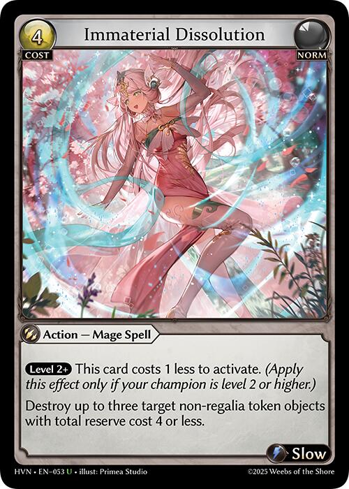 Immaterial Dissolution (053) [Abyssal Heaven] | Card Merchant Takapuna