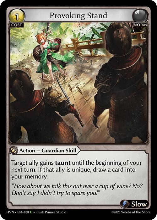 Provoking Stand (058) [Abyssal Heaven] | Card Merchant Takapuna