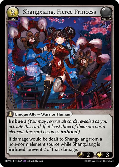 Shangxiang, Fierce Princess (062) [Abyssal Heaven] | Card Merchant Takapuna