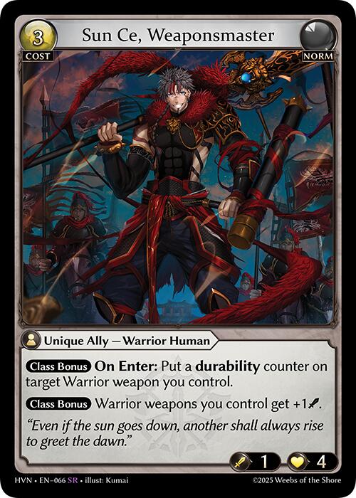Sun Ce, Weaponsmaster (066) [Abyssal Heaven] | Card Merchant Takapuna