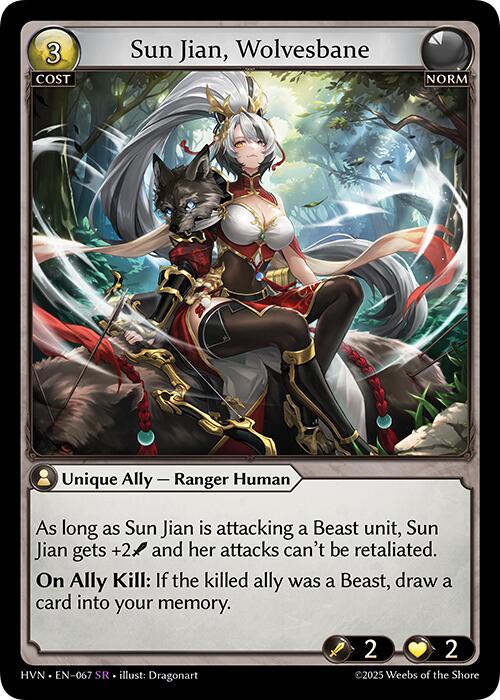 Sun Jian, Wolvesbane (067) [Abyssal Heaven] | Card Merchant Takapuna