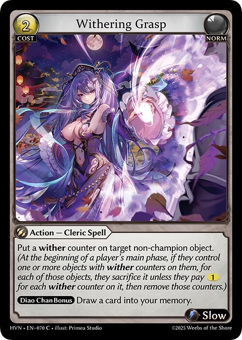 Withering Grasp (070) [Abyssal Heaven] | Card Merchant Takapuna
