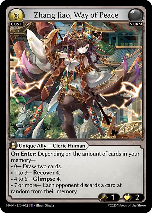 Zhang Jiao, Way of Peace (072) [Abyssal Heaven] | Card Merchant Takapuna
