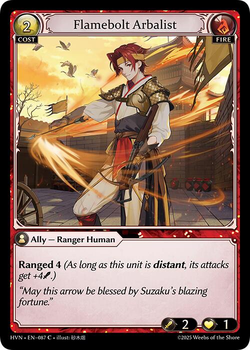Flamebolt Arbalist (087) [Abyssal Heaven] | Card Merchant Takapuna