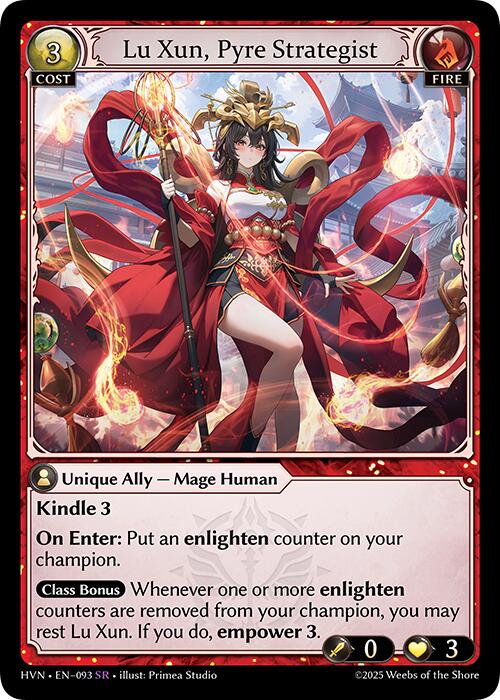 Lu Xun, Pyre Strategist (093) [Abyssal Heaven] | Card Merchant Takapuna