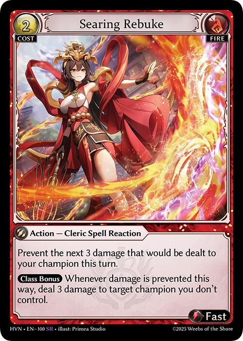 Searing Rebuke (100) [Abyssal Heaven] | Card Merchant Takapuna