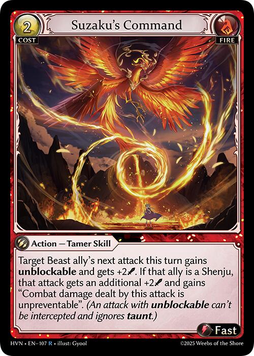 Suzaku's Command (107) [Abyssal Heaven] | Card Merchant Takapuna